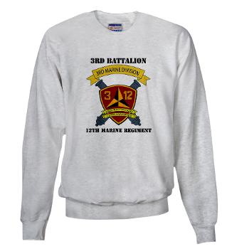 3B12M - A01 - 03 - 3rd Battalion 12th Marines - Sweatshirt - Click Image to Close